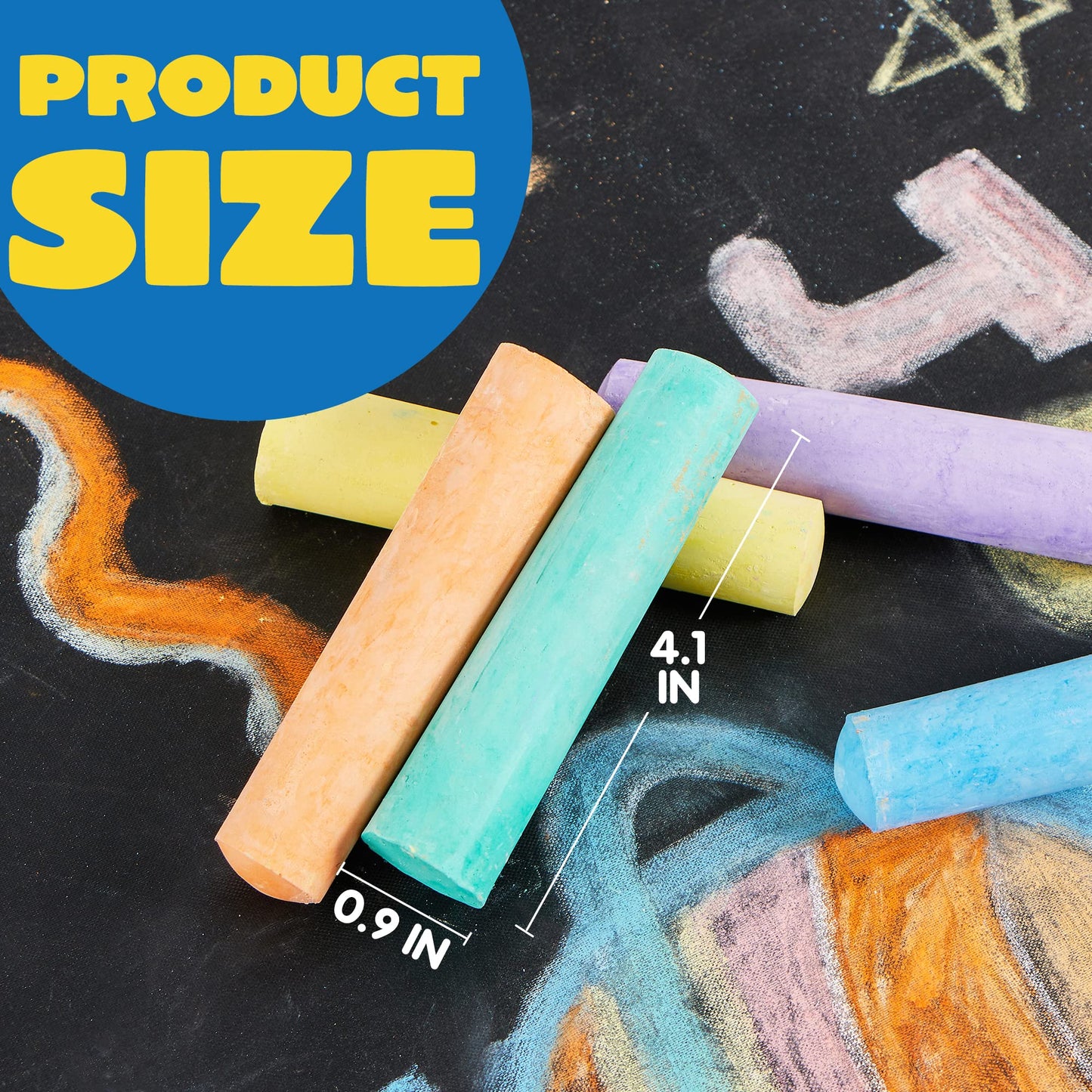 JOYIN Washable Jumbo Sidewalk Chalks Set 160pcs Multi Color Outdoor Art NEW