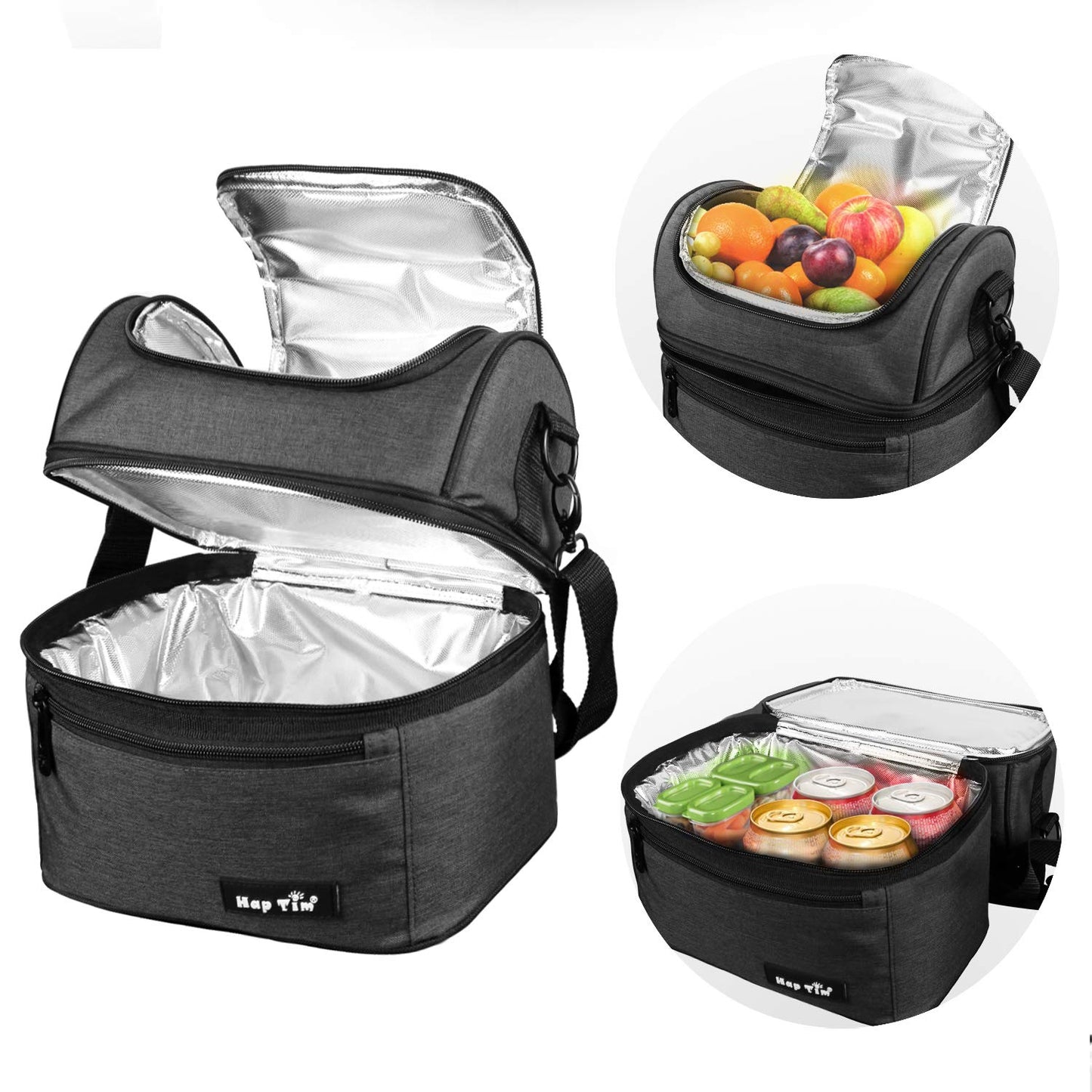 Hap Tim Insulated Lunch Bag Large Cooler Tote for Work, School, Travel NEW