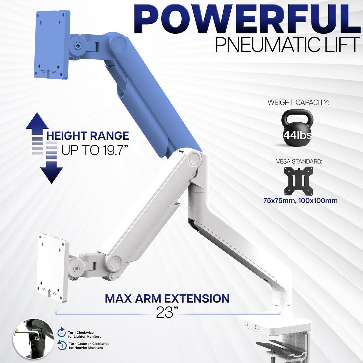 VIVO Ultrawide Monitor Tension Arm Adjustable Aluminum for 49 Inch Screens NEW