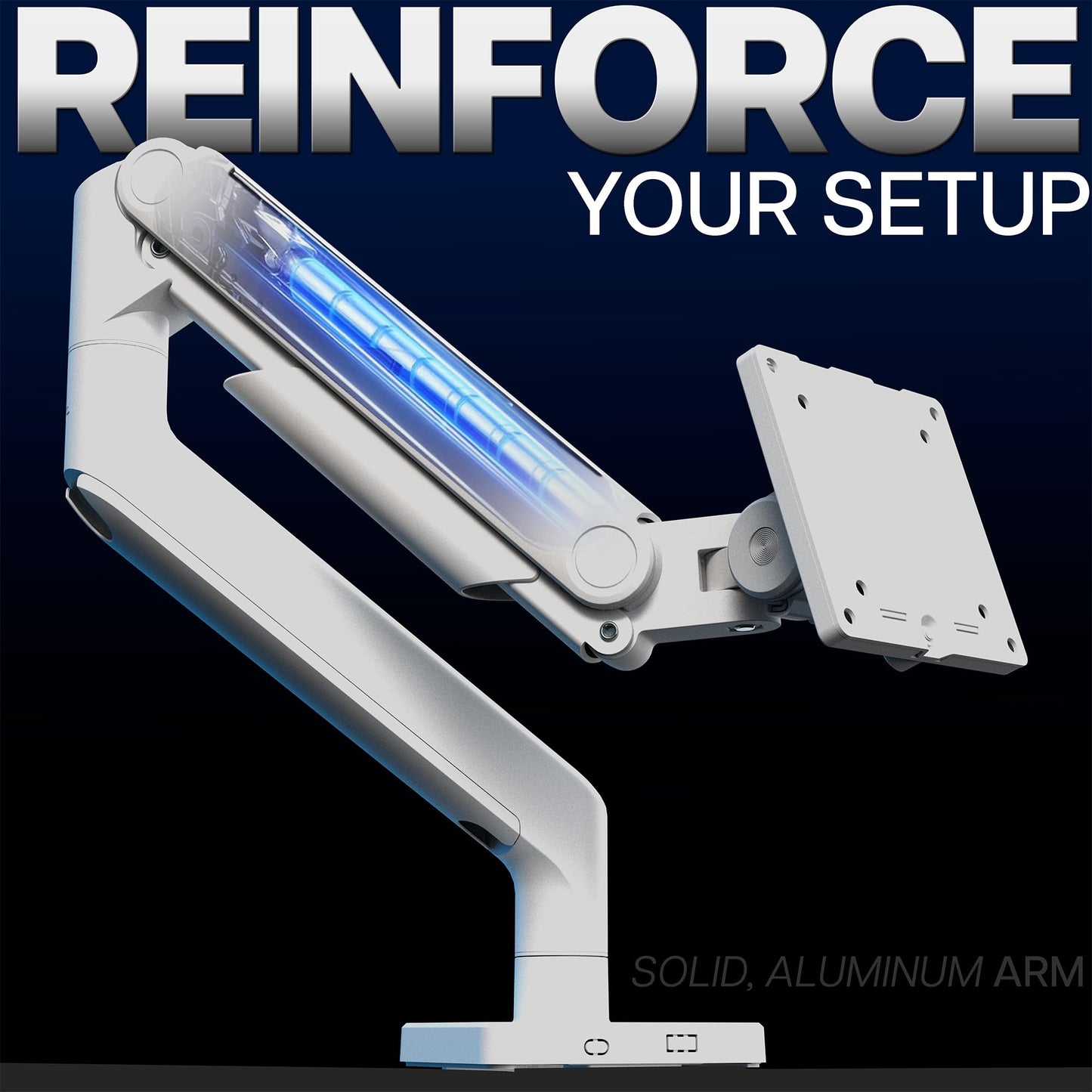 VIVO Ultrawide Monitor Tension Arm Adjustable Aluminum for 49 Inch Screens NEW