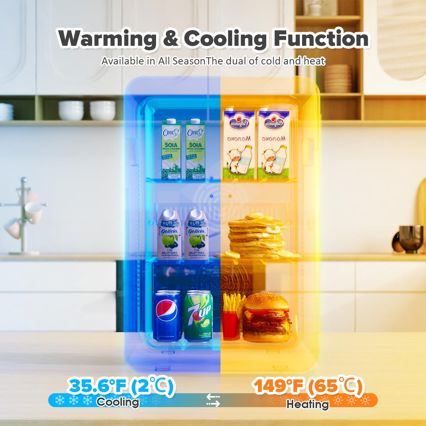 ADVWIN 22L Refrigerators Portable Mini Fridge for Dorm, Office, Bedroom - NEW
