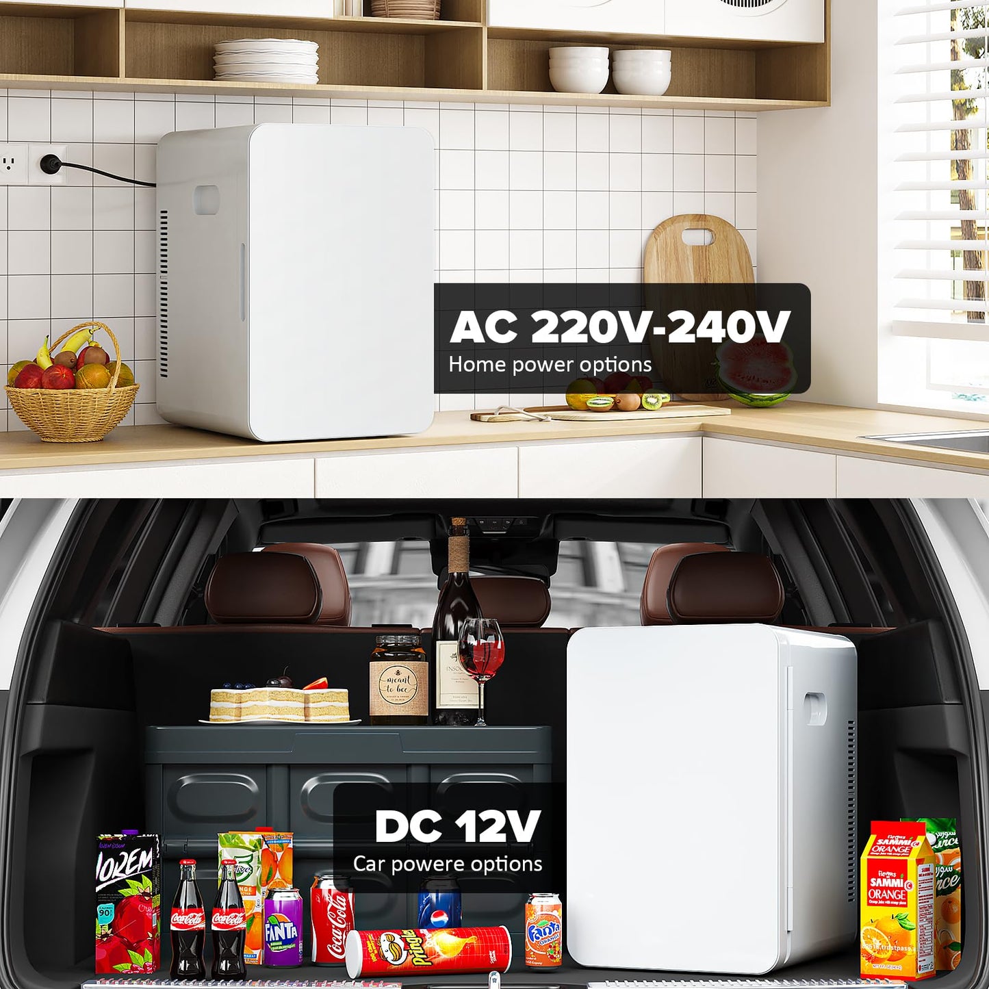 ADVWIN 22L Refrigerators Portable Mini Fridge for Dorm, Office, Bedroom - NEW