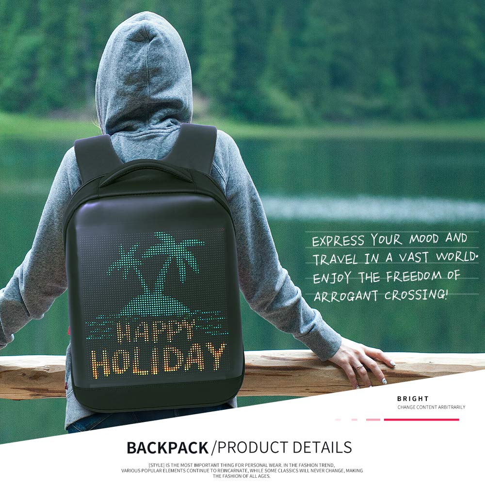 Portable LED Backpacks Backpack with App Control for Laptop and Tech Gear NEW