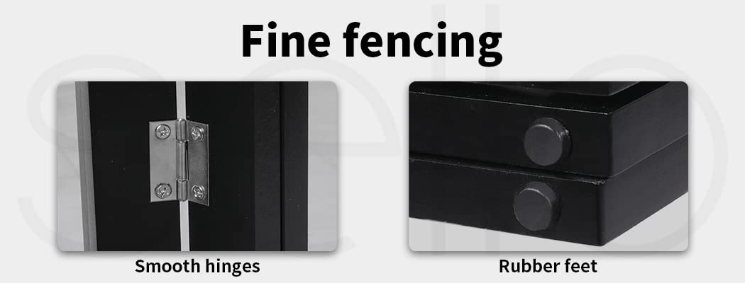 PAWZ Foldable Dog Fence Puppy Safety Gate Barrier Black Size 185 x 60.5cm NEW