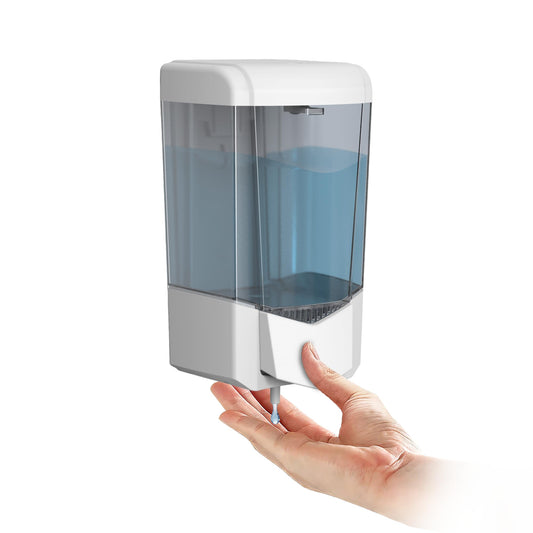 interhasa! Wall Mounted Soap Dispenser Bathroom Holder ABS White 600ml DEMO