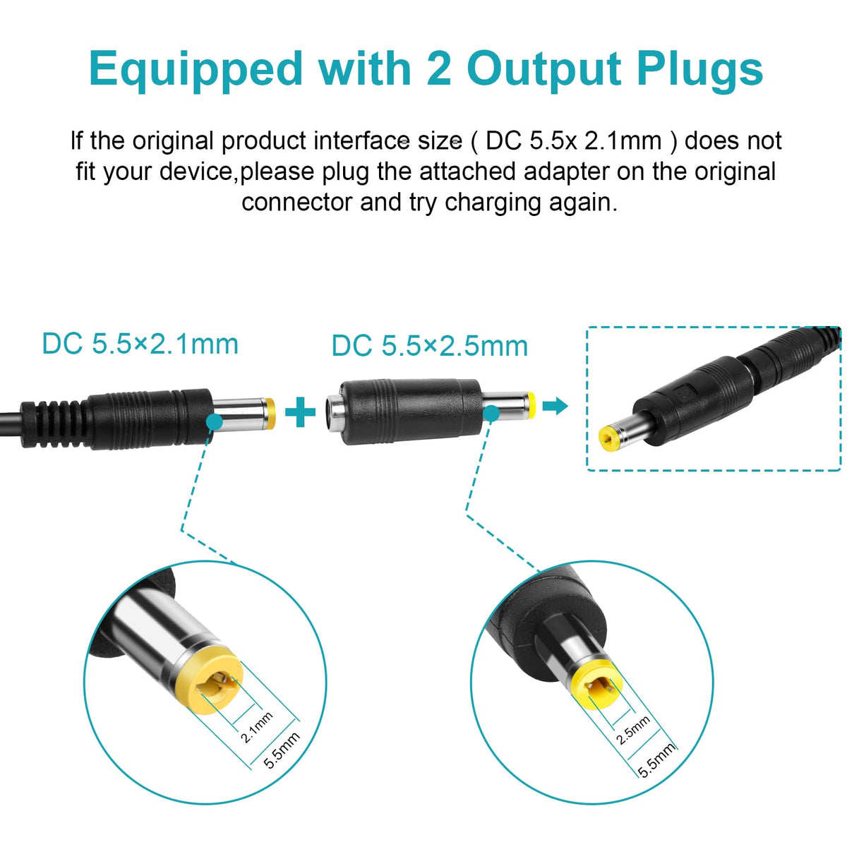 36V 2A Black Electric Scooter Charger Power Adapter for Parts DEMO