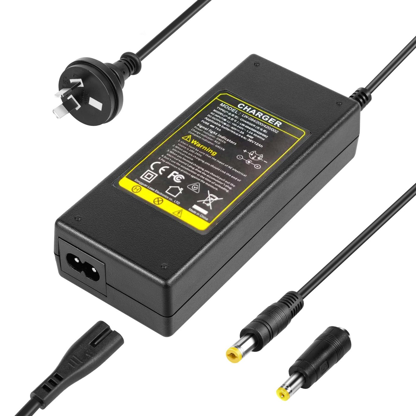 36V 2A Black Electric Scooter Charger Power Adapter for Parts DEMO