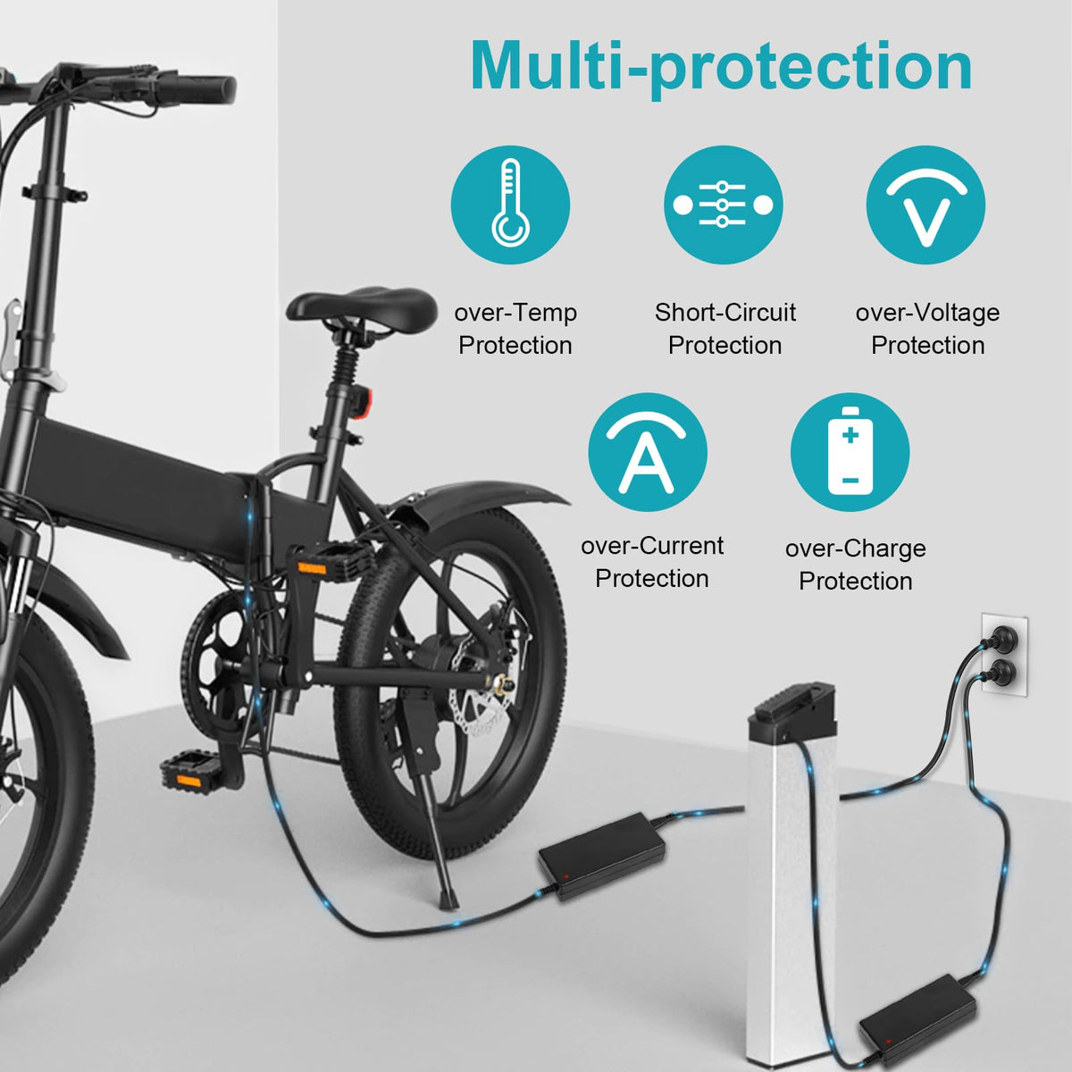 36V 2A Black Electric Scooter Charger Power Adapter for Parts DEMO