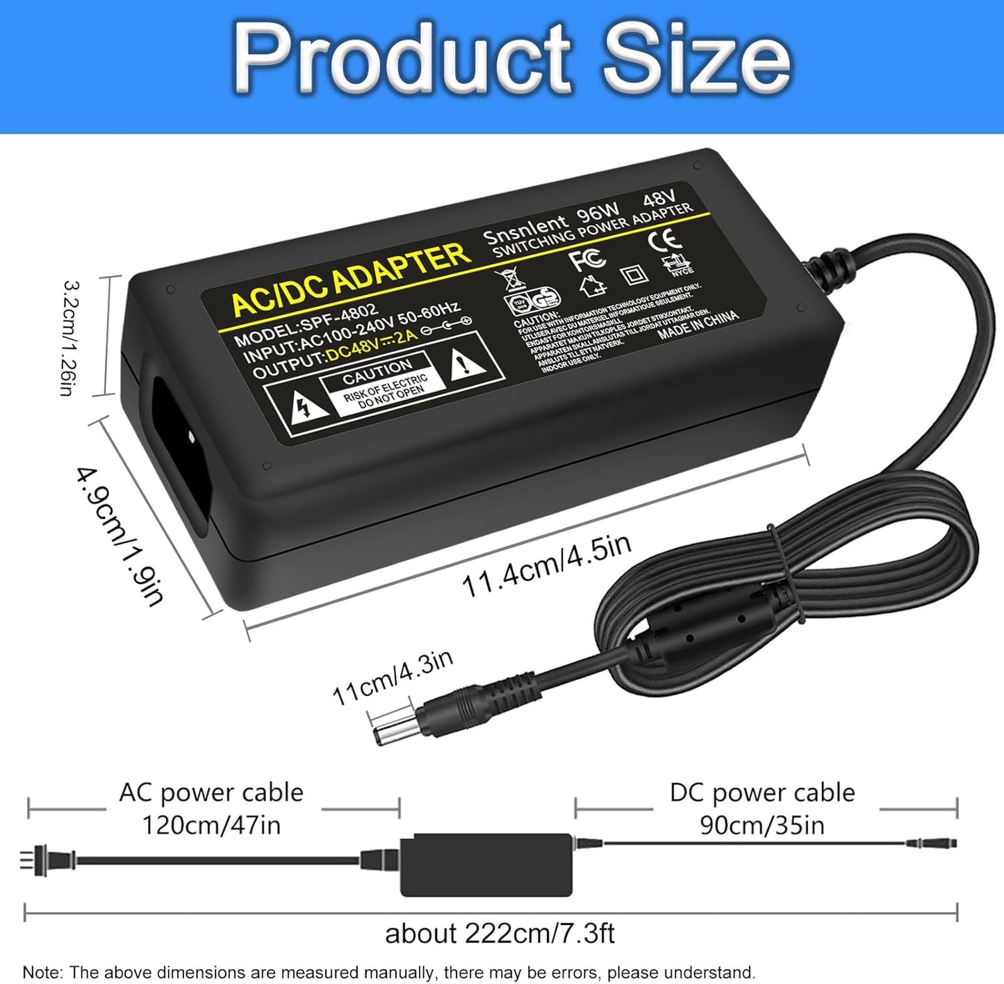 48V 2A AC Adapters AC Adapter Transformer Power Supply for Electrical DEMO