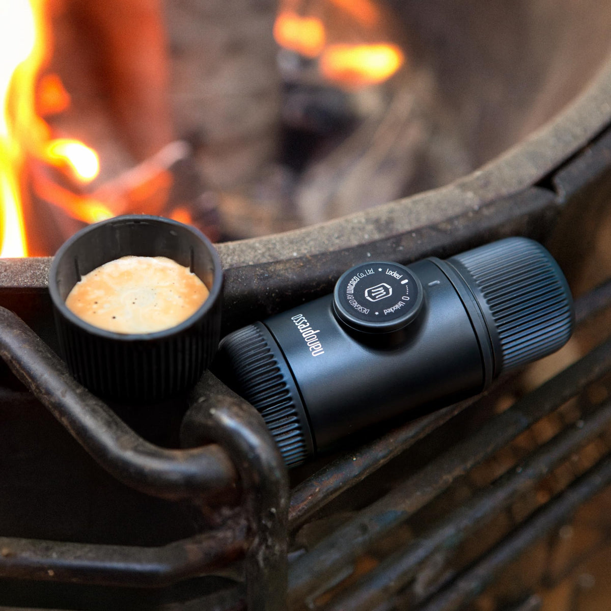 WACACO Nanopresso Portable Manual Espresso Maker 18 Bar Pressure Black NEW