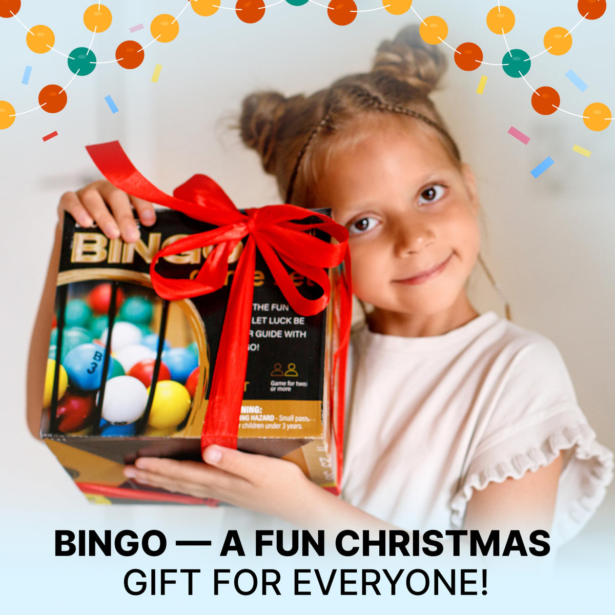 Queensell Bingo Toys Game Set with 50 Cards, 300 Pieces, 7.87"x7" NEW