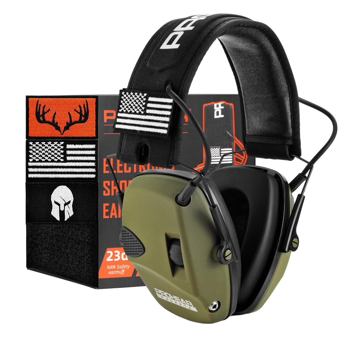 PROHEAR Noise Cancelling Shooting Ear Protection Accessories Green NEW