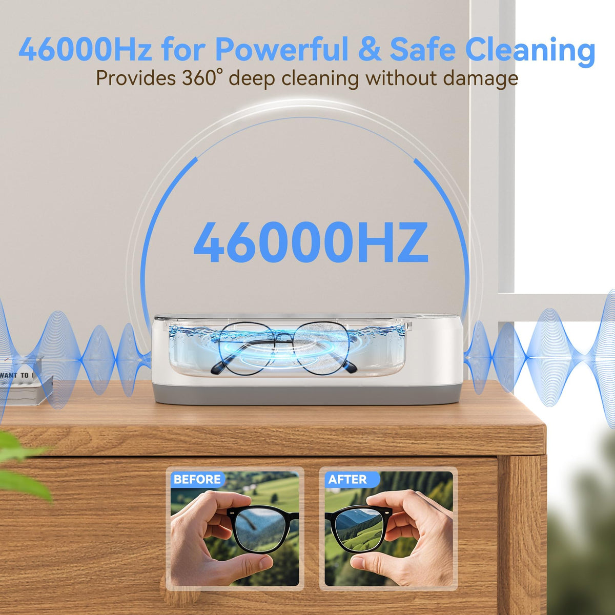 Kunphy 350ml Ultrasonic Jewelry Cleaner Machine - Professional Cleaning NEW