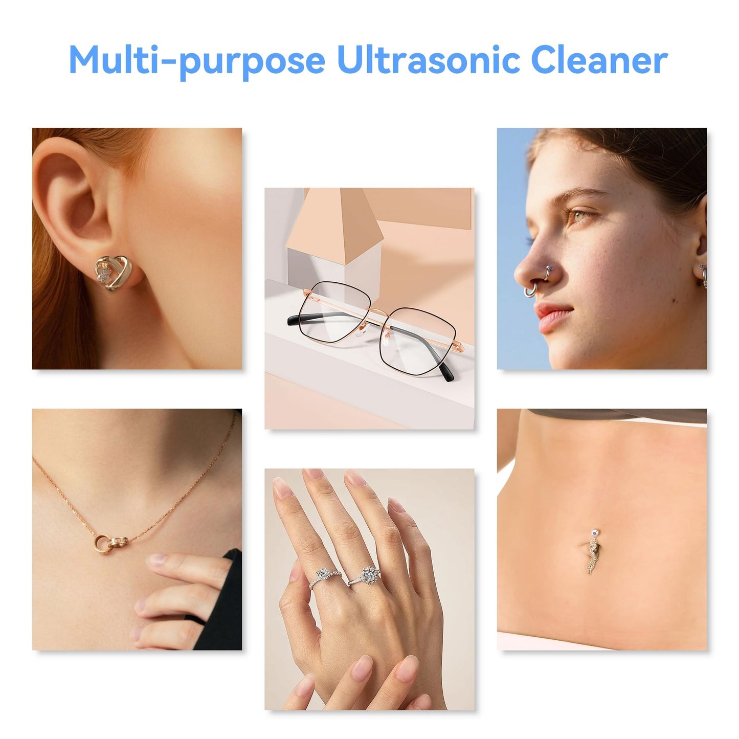 Kunphy 350ml Ultrasonic Jewelry Cleaner Machine - Professional Cleaning NEW