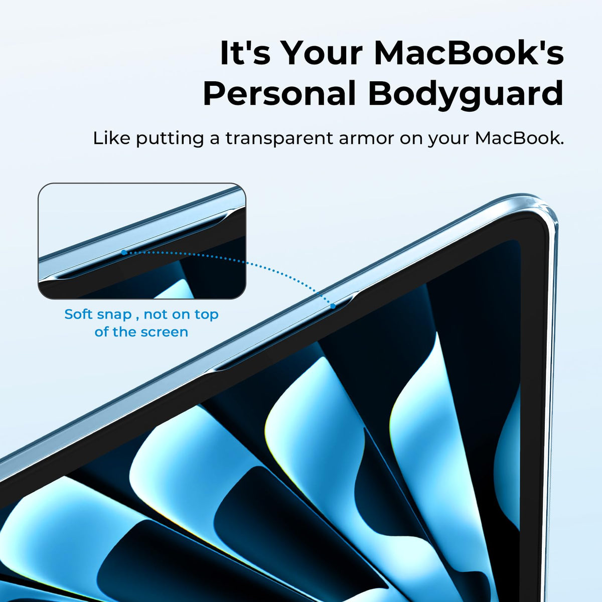 EooCoo 13" Crystal Sky Blue Hard Case Shell for MacBook Air Laptop Cover DEMO