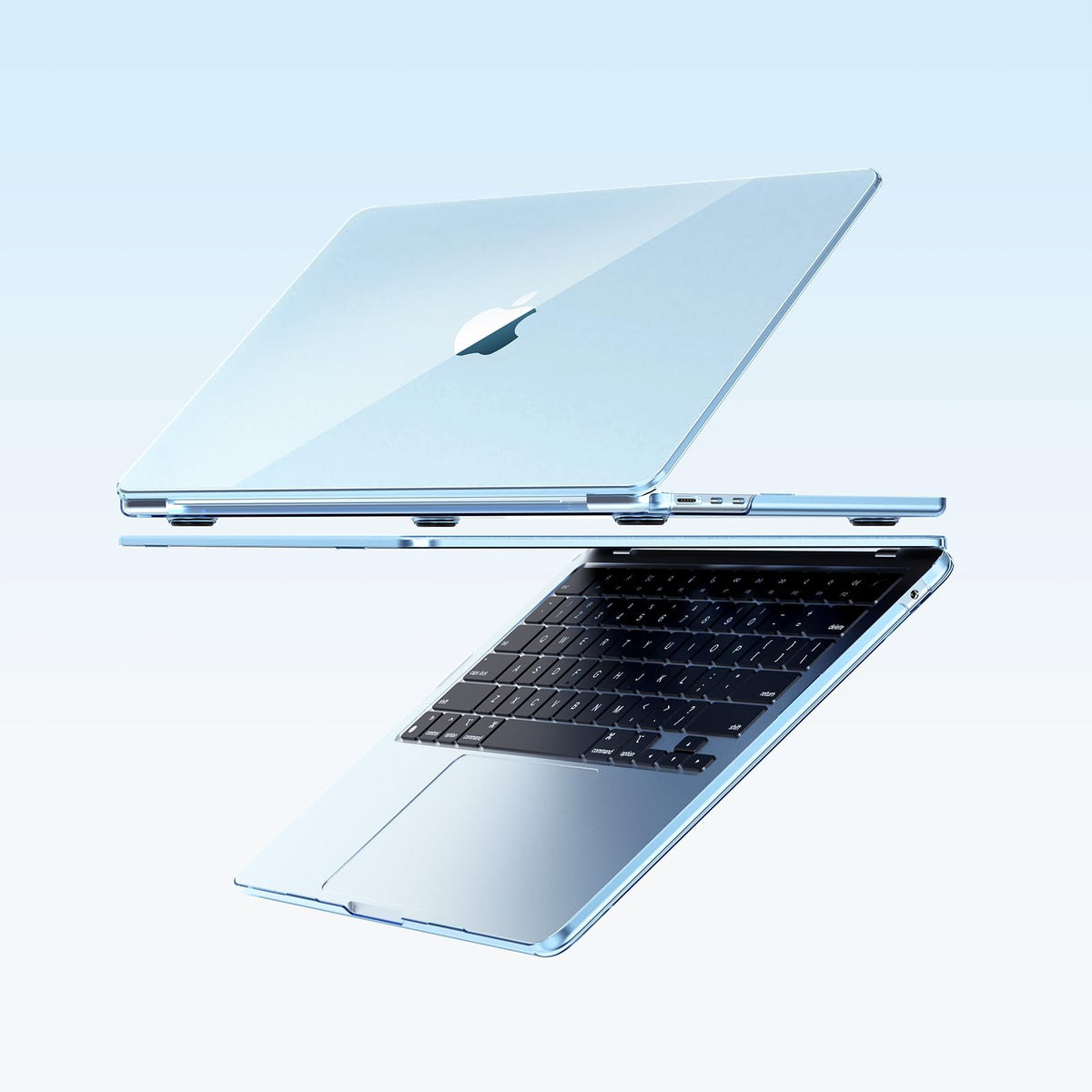 EooCoo 13" Crystal Sky Blue Hard Case Shell for MacBook Air Laptop Cover DEMO