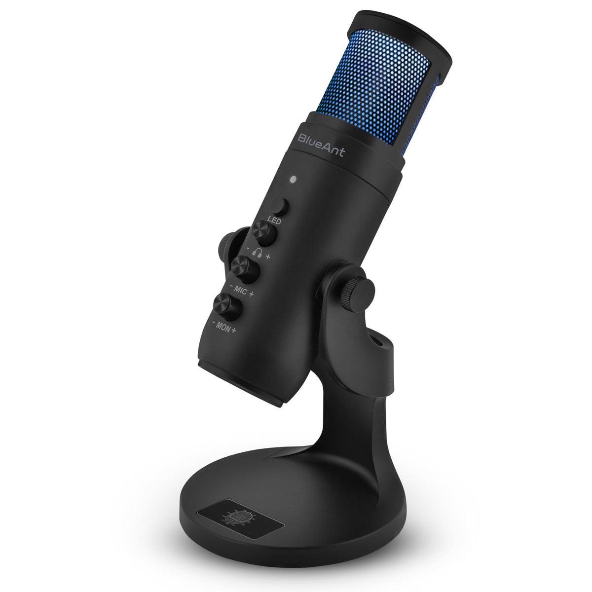 BlueAnt Black Condenser USB-C Microphone for Plug-and-Play Recording DEMO