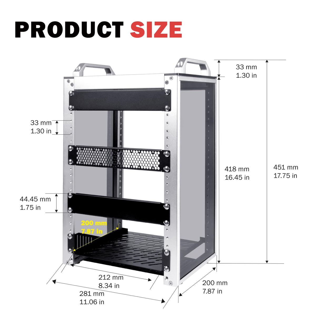 GeeekPi 8U Computer Accessories Server Cabinet Rack for Network Servers, NEW