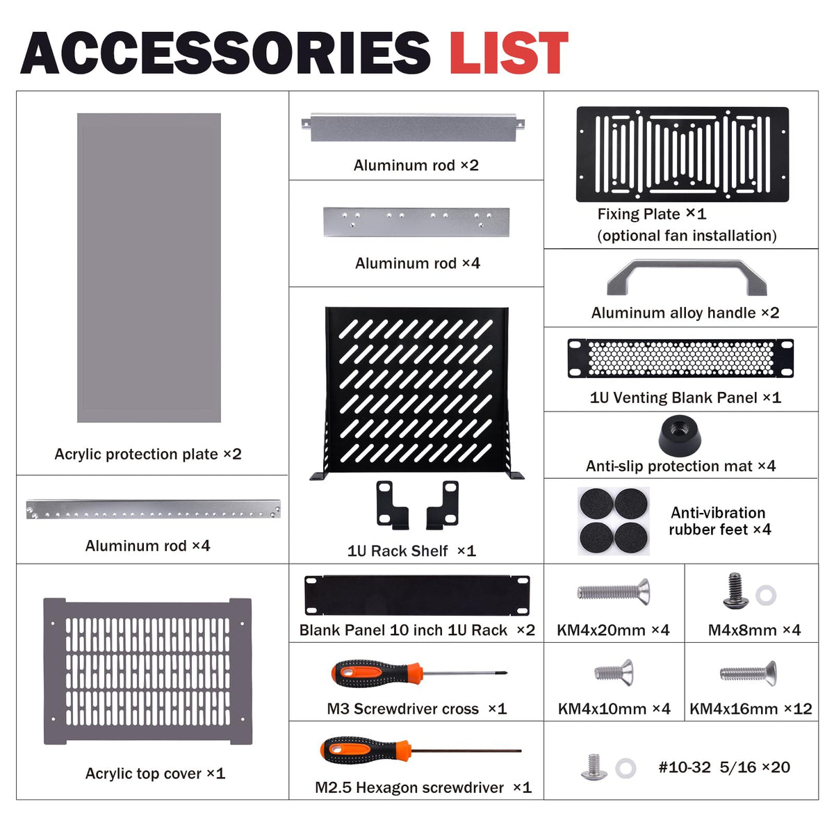 GeeekPi 8U Computer Accessories Server Cabinet Rack for Network Servers, NEW