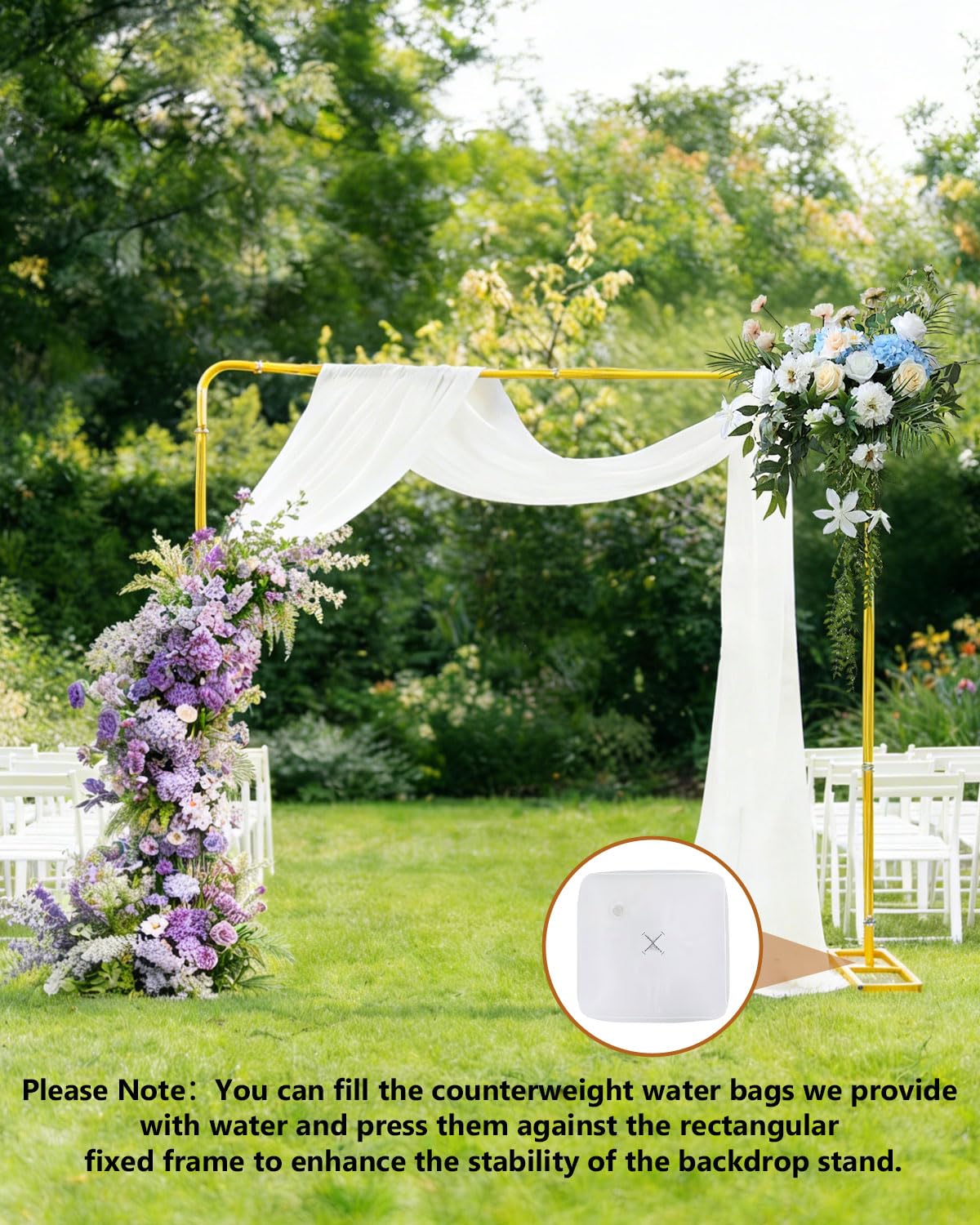 Heavy Duty Metal Balloon Arch Stand Photo Background Accessory Size 7.2 x NEW