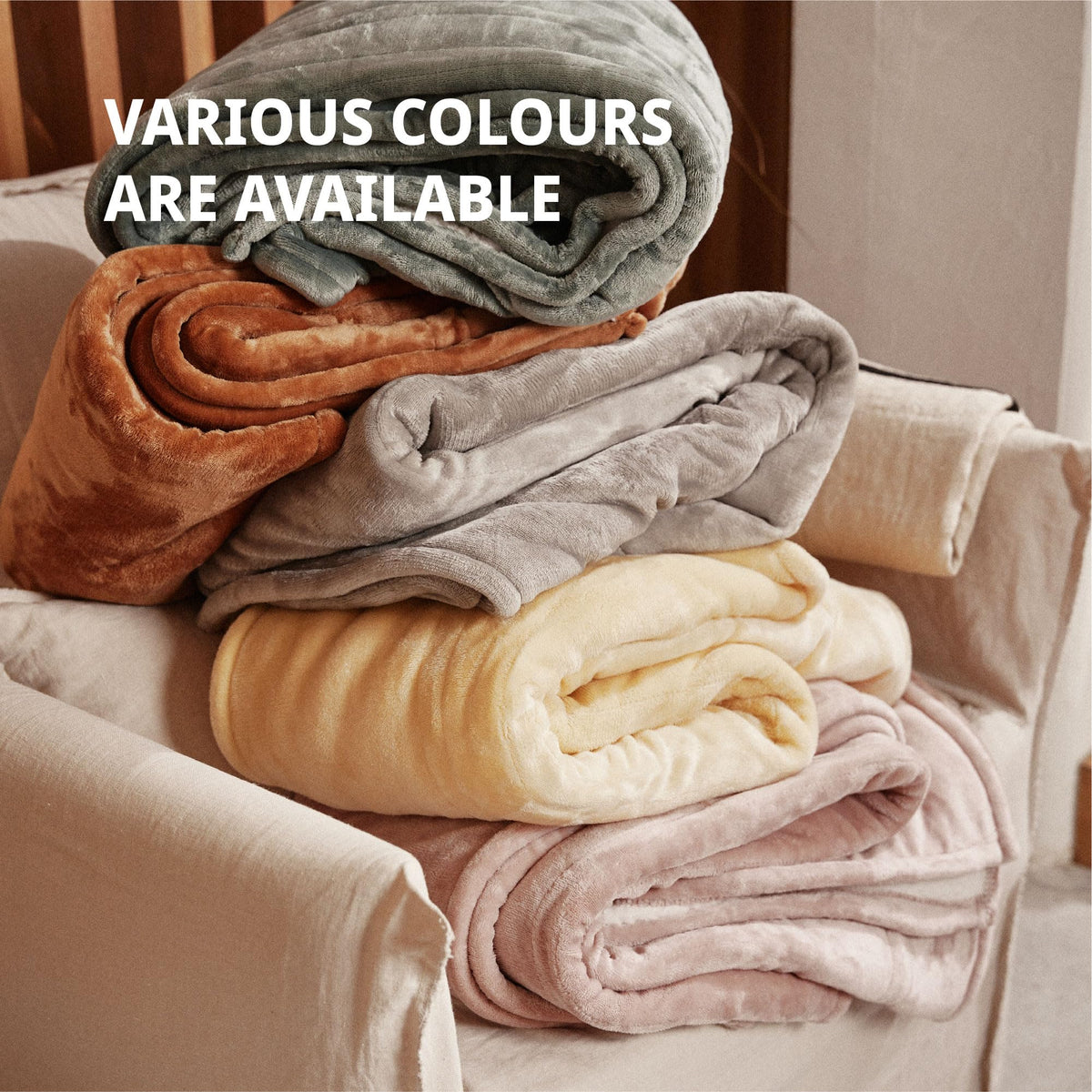 GOTCOZY Soft Flannel Heated Electric Blanket, Rose Dust, 130x160cm, Cozy DEMO