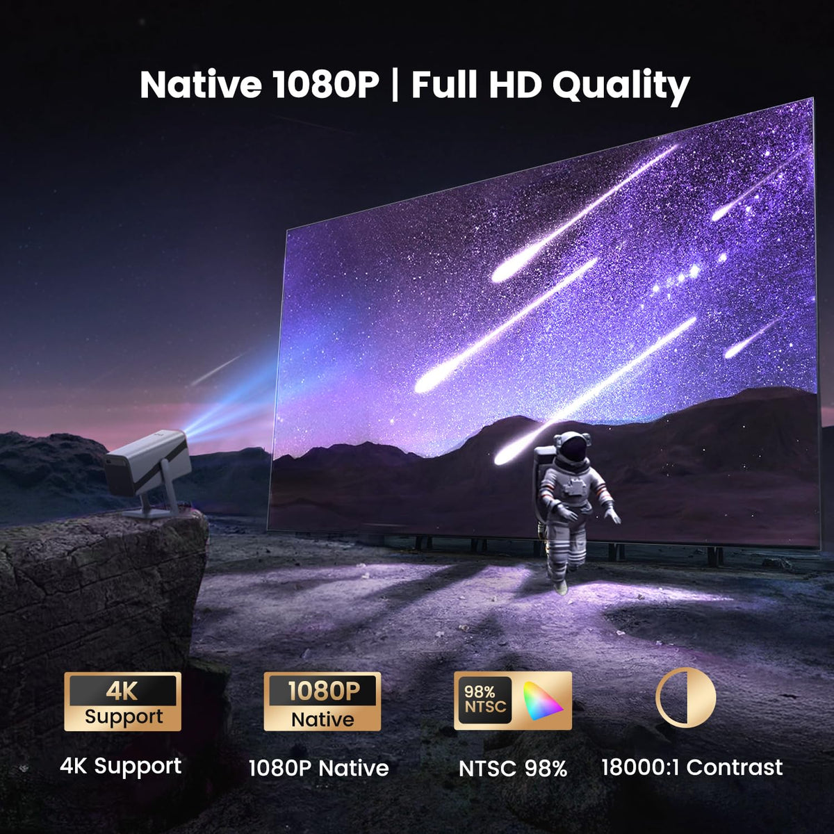 iWIMIUS 4K Projectors Smart Projector with Auto Focus and Dolby Audio for Home