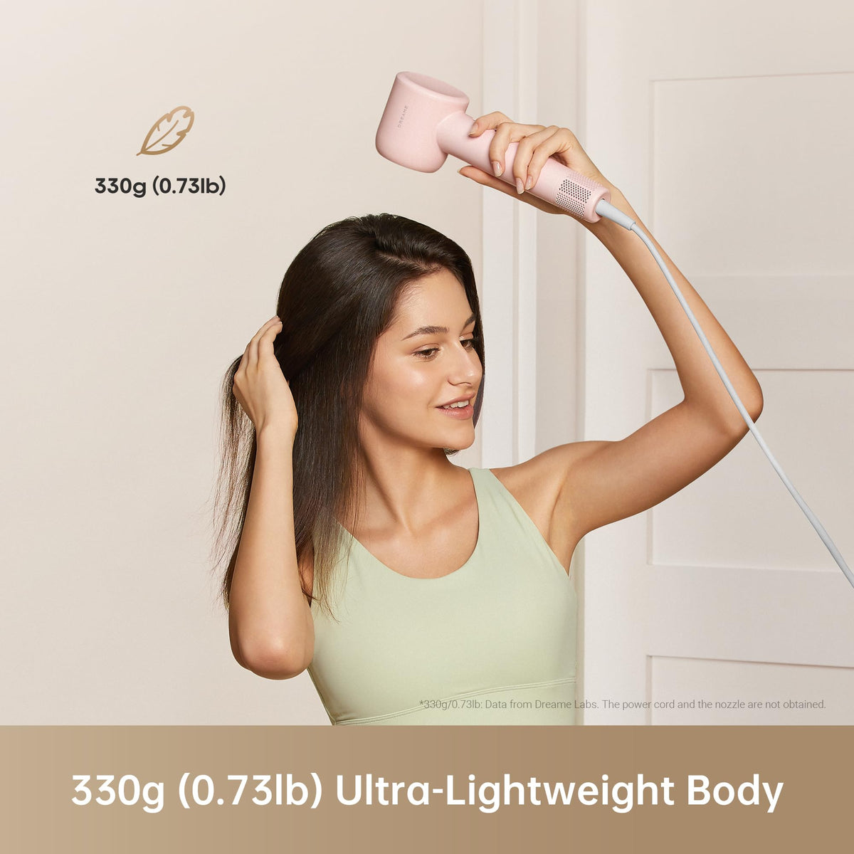 dreame Gleam Pink High-Speed Brushless Motor Hair Dryer for Fast Drying NEW