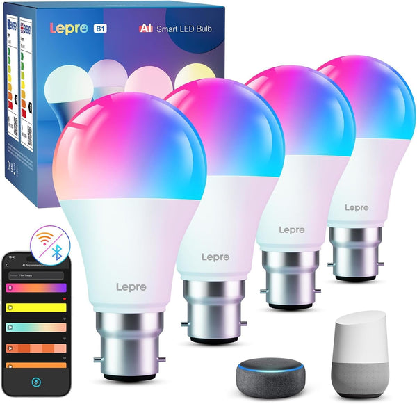 Lepro Smart LED Bulbs LED Bulb Color Changing Music Sync Bayonet Base for DEMO