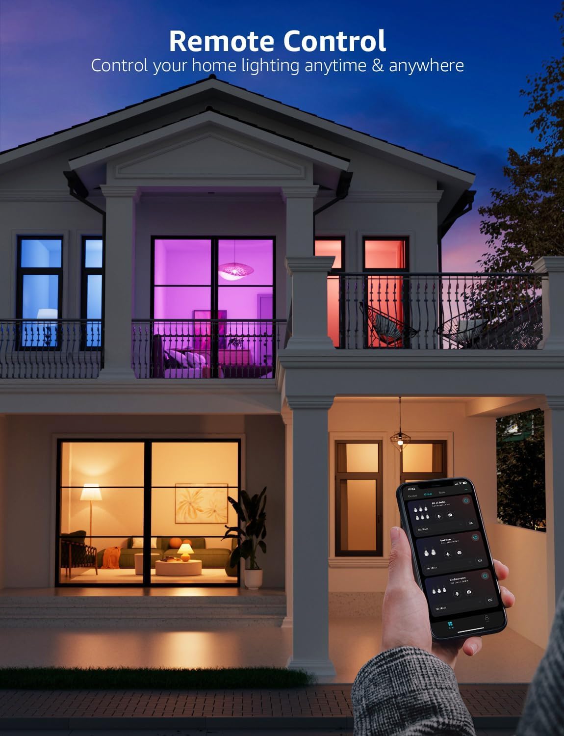Lepro Smart LED Bulbs LED Bulb Color Changing Music Sync Bayonet Base for DEMO
