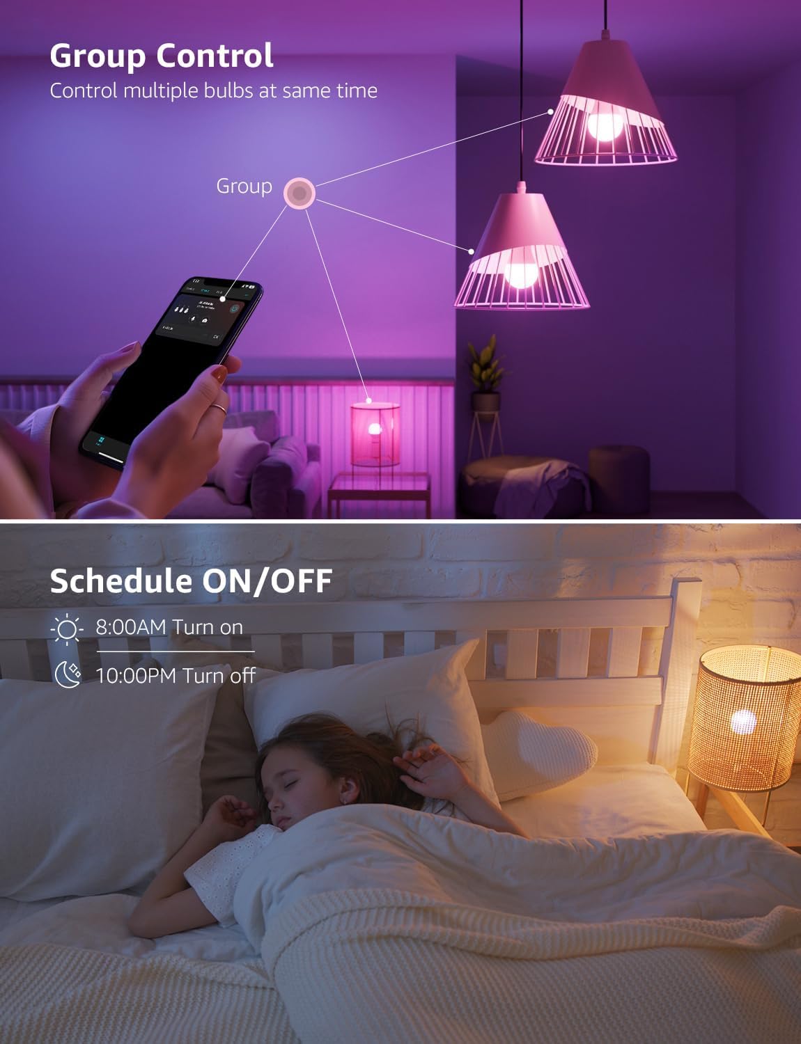 Lepro Smart LED Bulbs LED Bulb Color Changing Music Sync Bayonet Base for DEMO