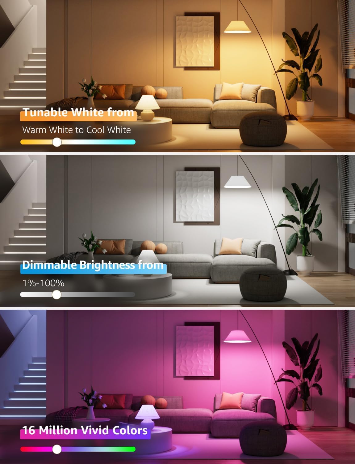 Lepro Smart LED Bulbs LED Bulb Color Changing Music Sync Bayonet Base for DEMO