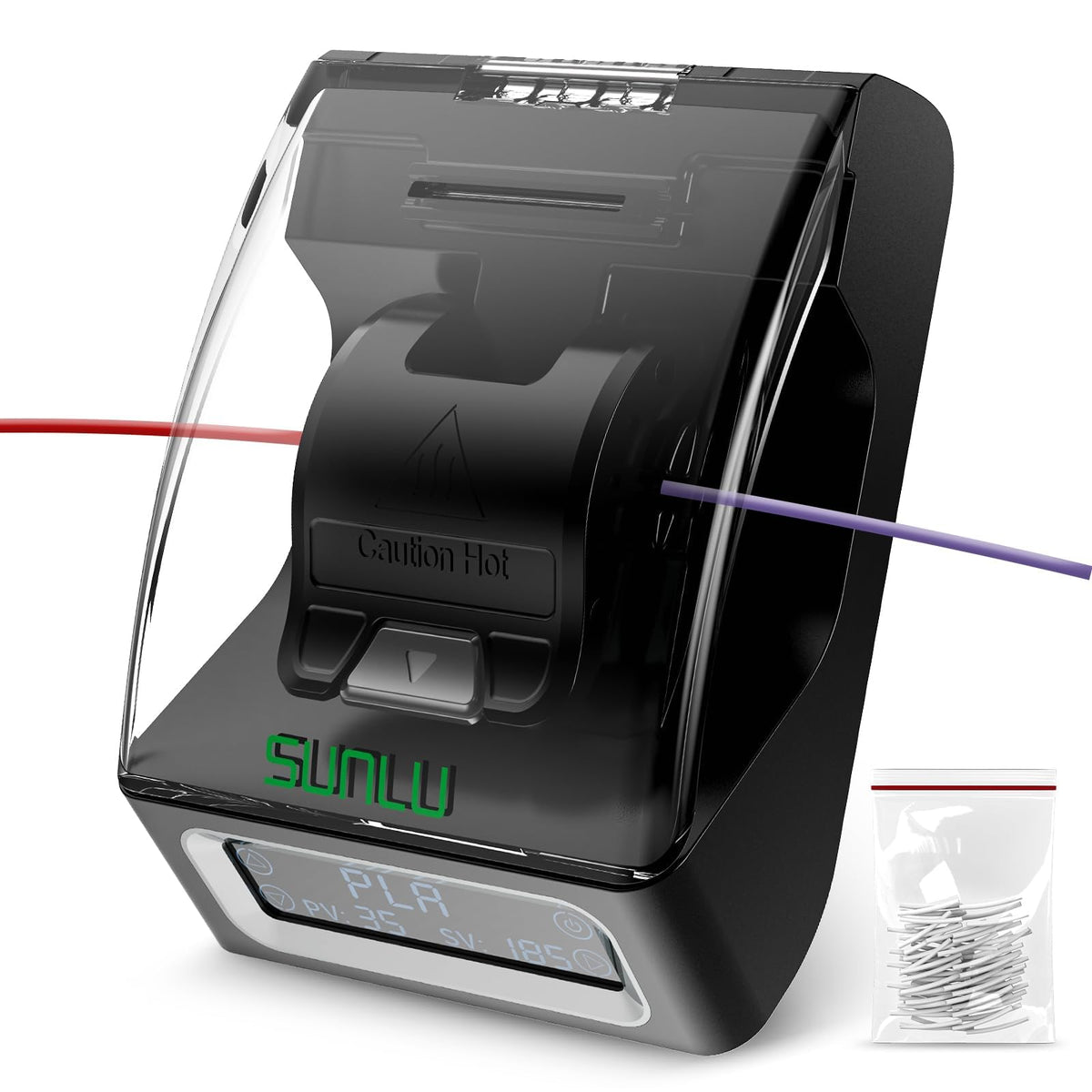 SUNLU 3D Printer Filament Splicer with 200 PTFE Sleeves Black Joiner Tool DEMO