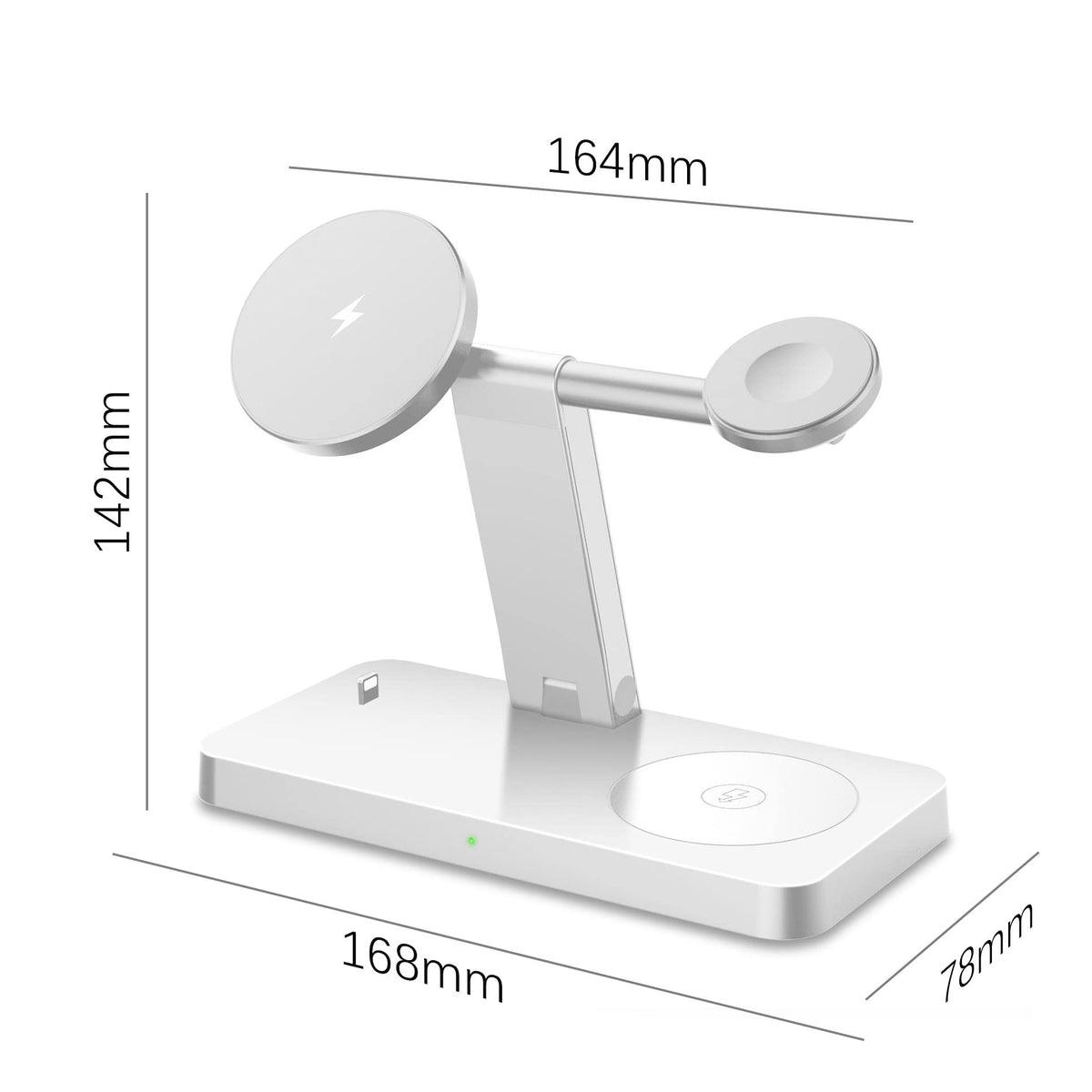 4-in-1 Wireless Charging Station Magnetic Dock for iPhone, White DEMO