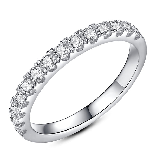 IMOLOVE 0.3-1 Rings Carat D VVS1 Moissanite Wedding Band Sterling Silver NEW