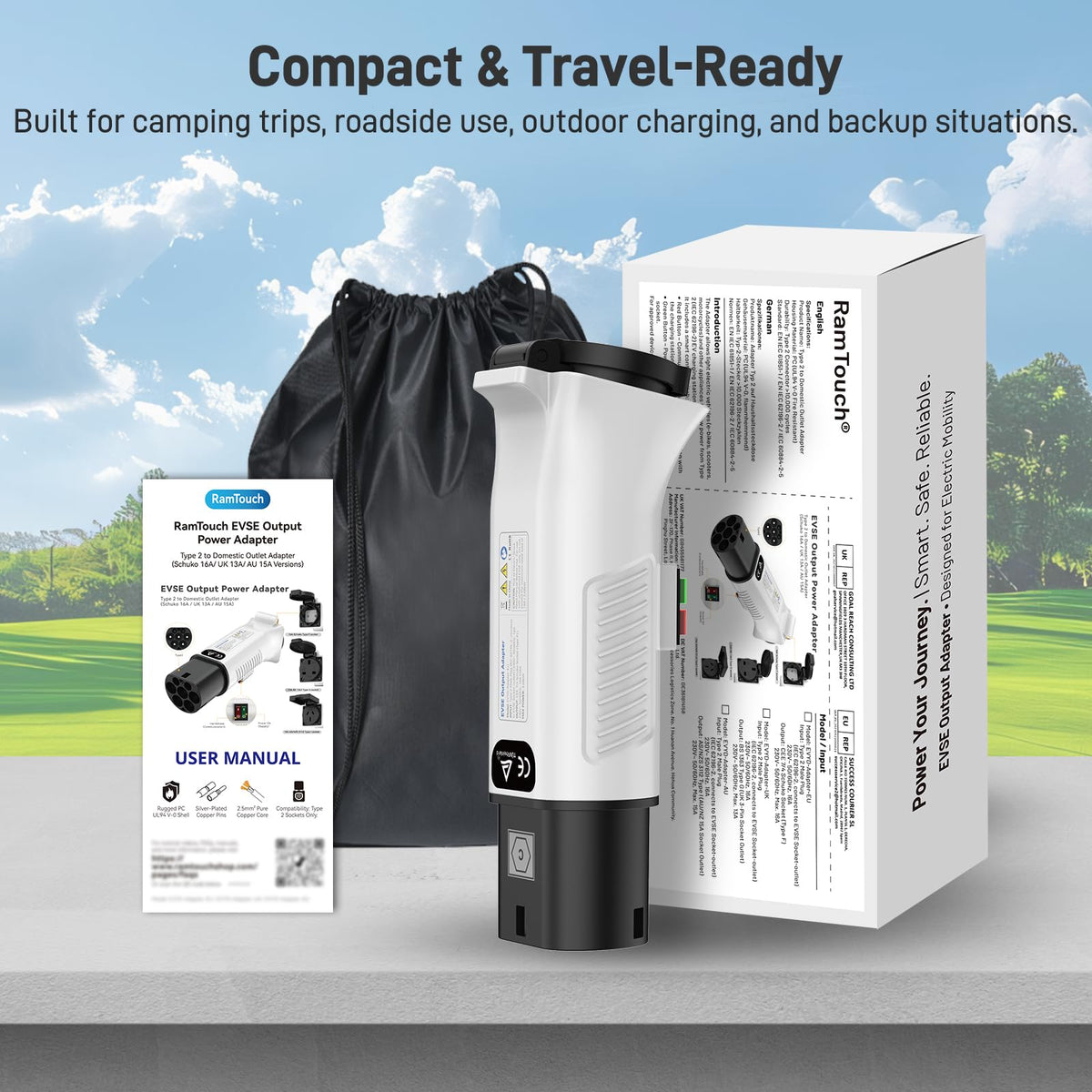 RamTouch White Power Adapter for Charging Stations - Reliable Solution DEMO