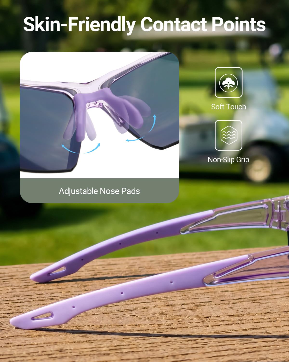 Meeloog Unisex Active Glasses Lightweight Wrap Around Golf Sunglasses NEW
