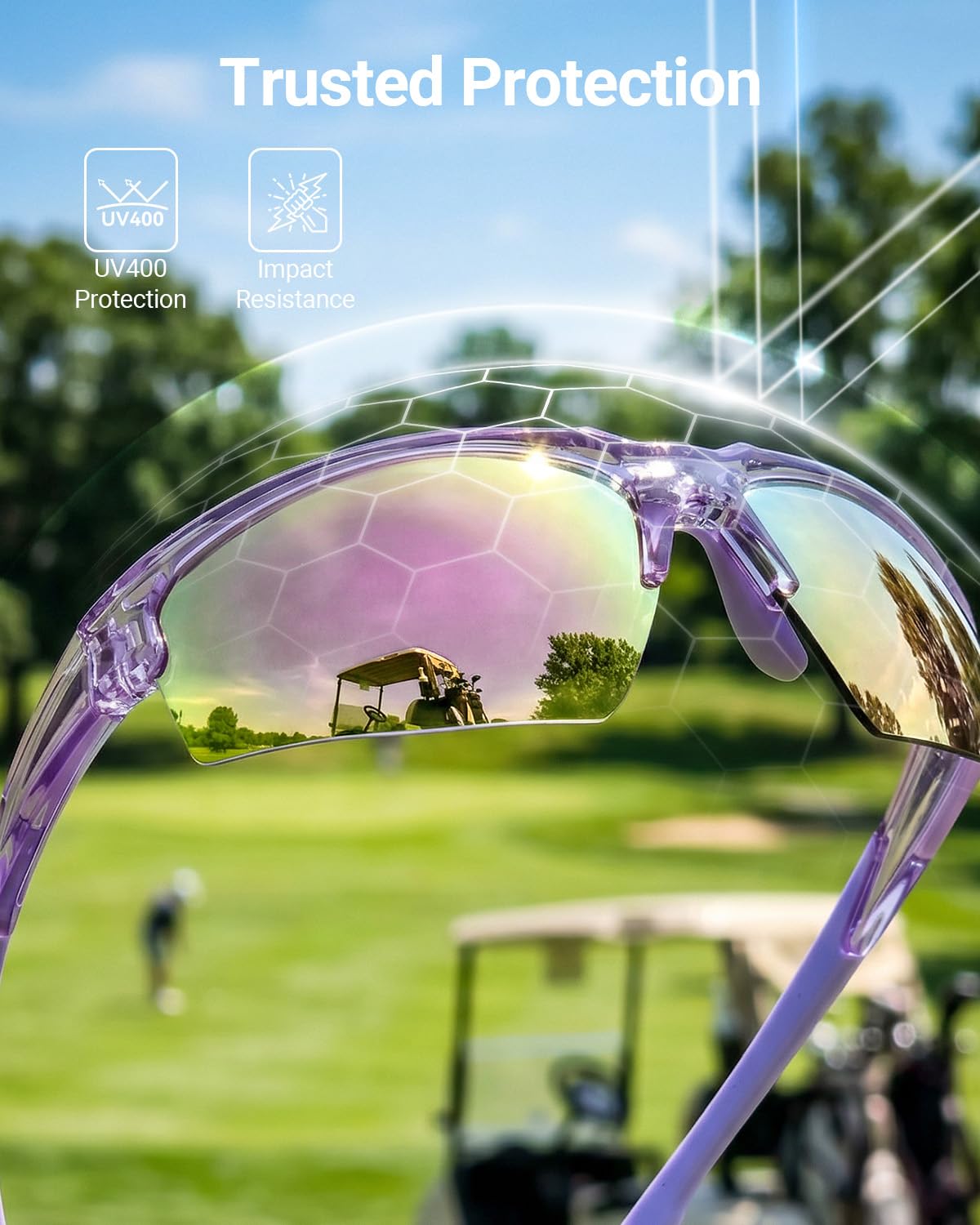 Meeloog Unisex Active Glasses Lightweight Wrap Around Golf Sunglasses NEW