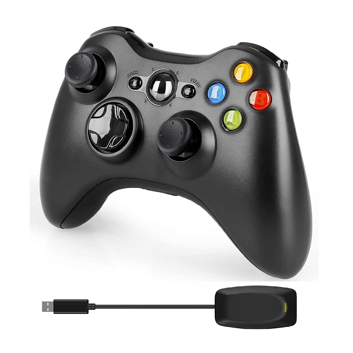 Wireless 2.4GHz Gaming Controller Gamepad for Xbox 360 PC - Black DEMO