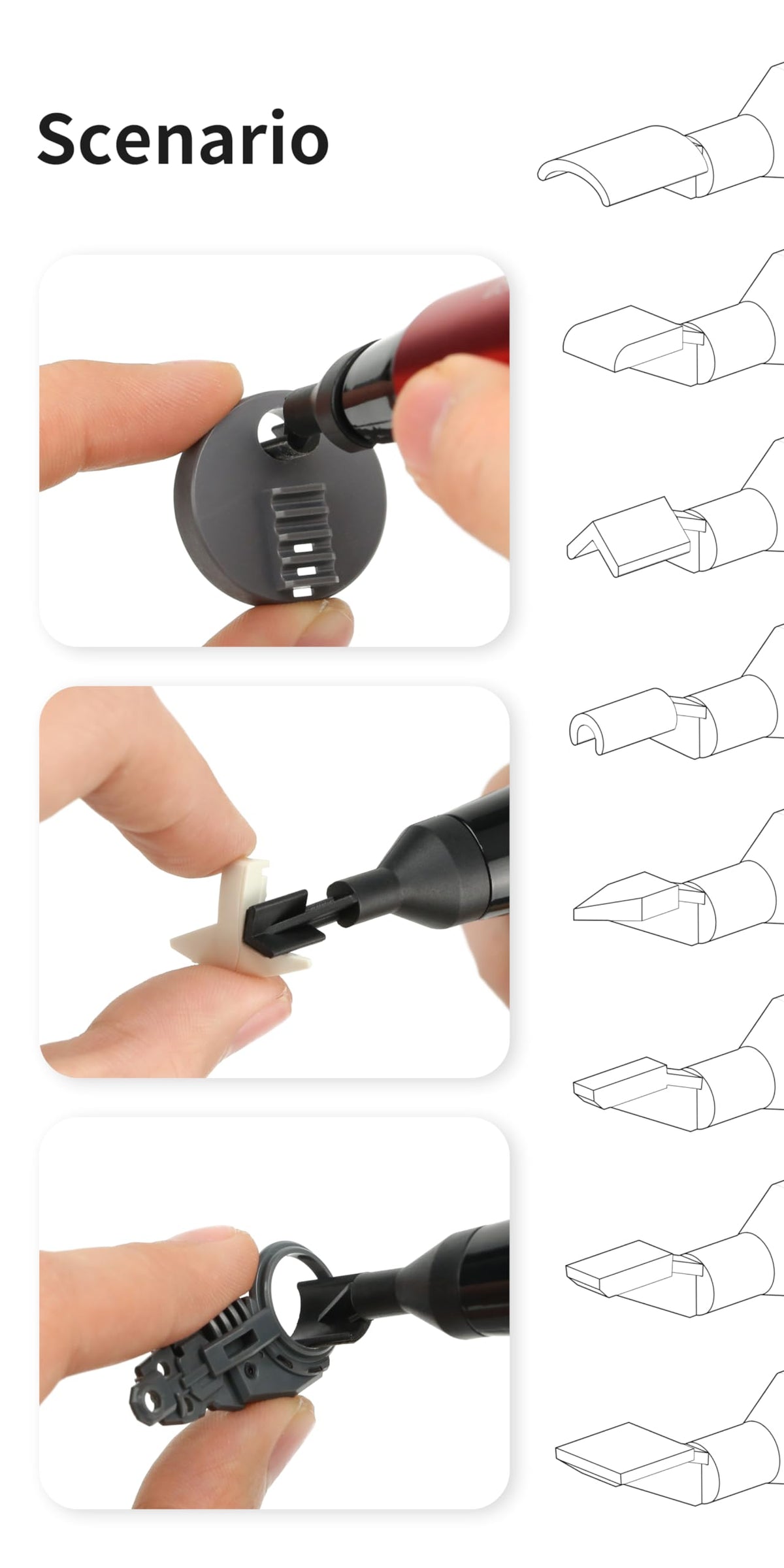 DSPIAE Electric Sanders Reciprocating Sander Tool with 8 Sanding Heads NEW