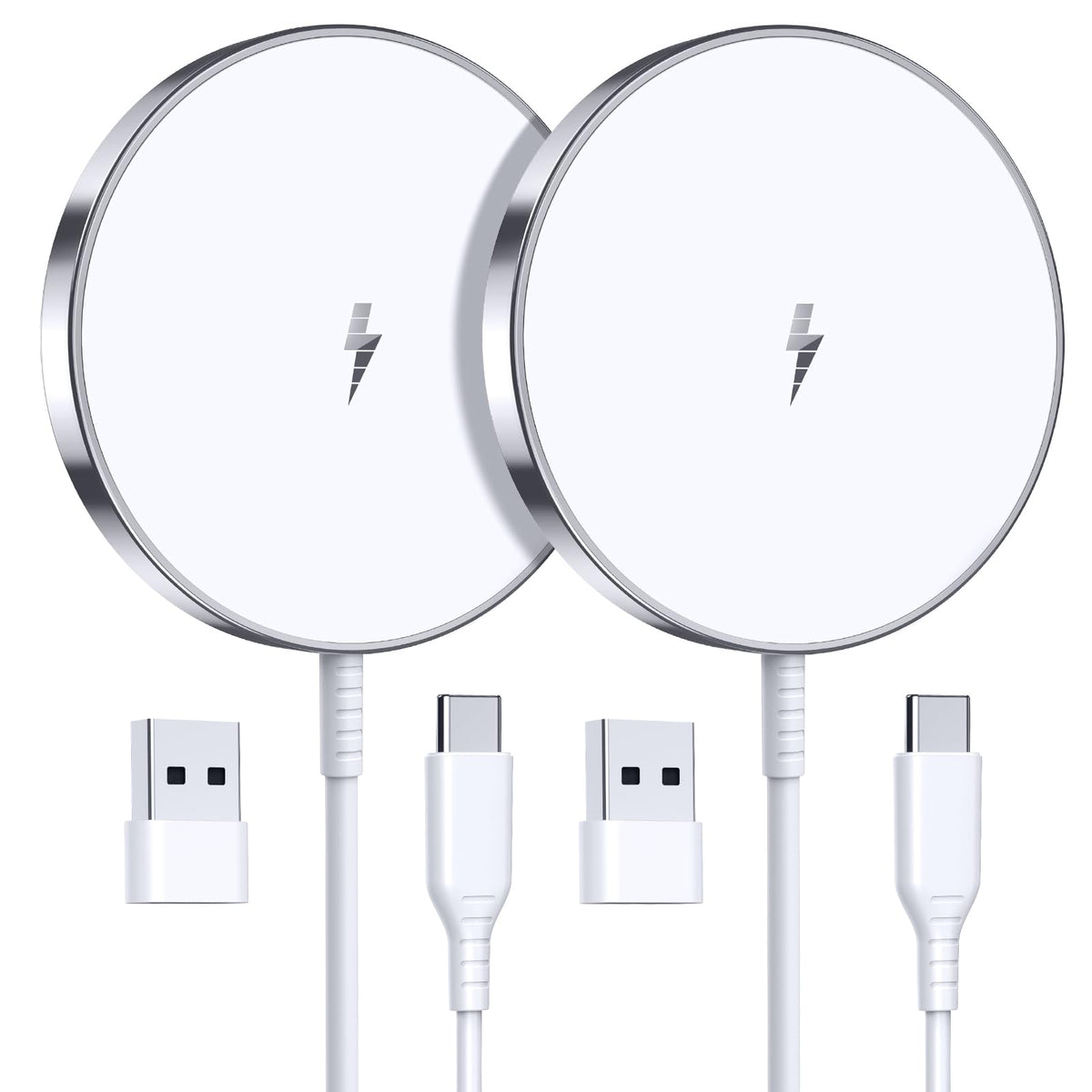 Wireless 15W Fast Magnetic Induction Charging Pad - White Charger for NEW