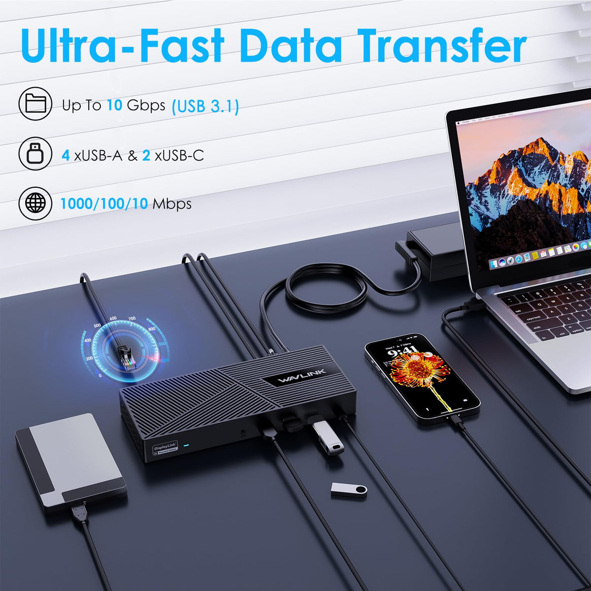 WAVLINK 100W USB-C Triple Display Docking Station with Power Delivery, DEMO