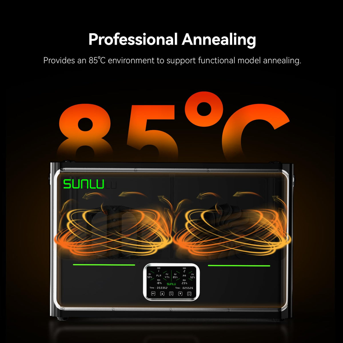 SUNLU 380W Fast Dual-Chamber Filament Dryer Independent Temperature Control NEW