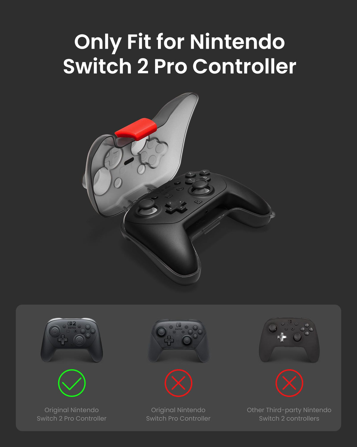 tomtoc Protective Gaming Case Hard Shell for Nintendo Switch Pro Black Size NEW