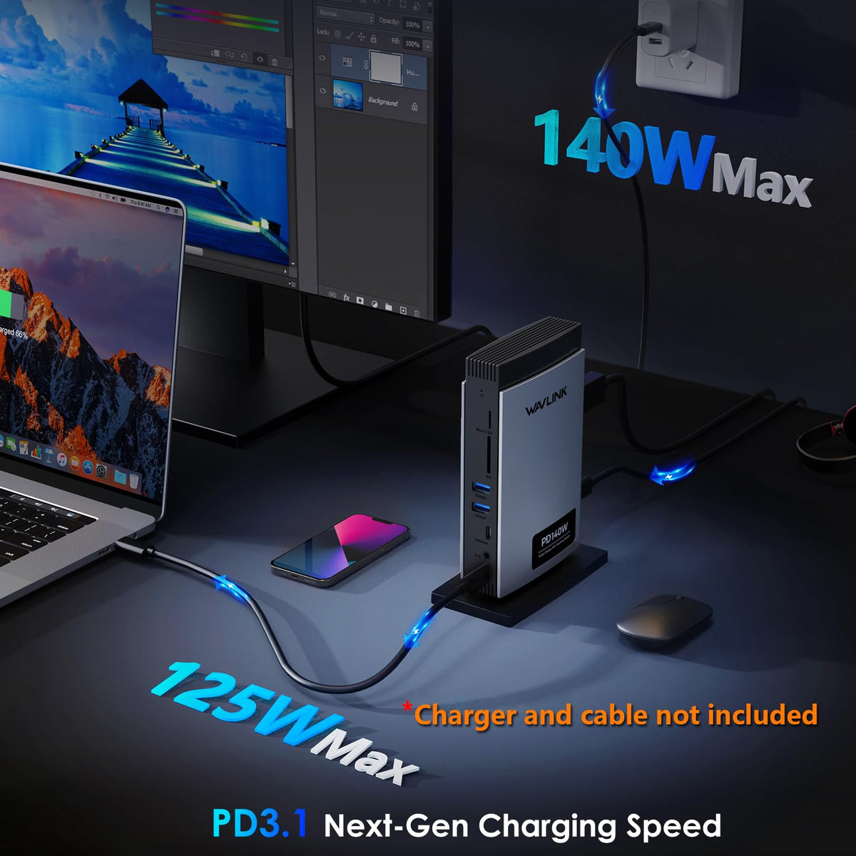 WAVLINK 11-in-1 USB-C Docking Station with Triple Monitor Support for DEMO