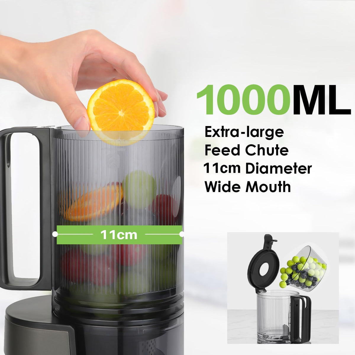 Homiloggo Cold Juicers Press Juicer Machine for Whole Fruits and Vegetables NEW