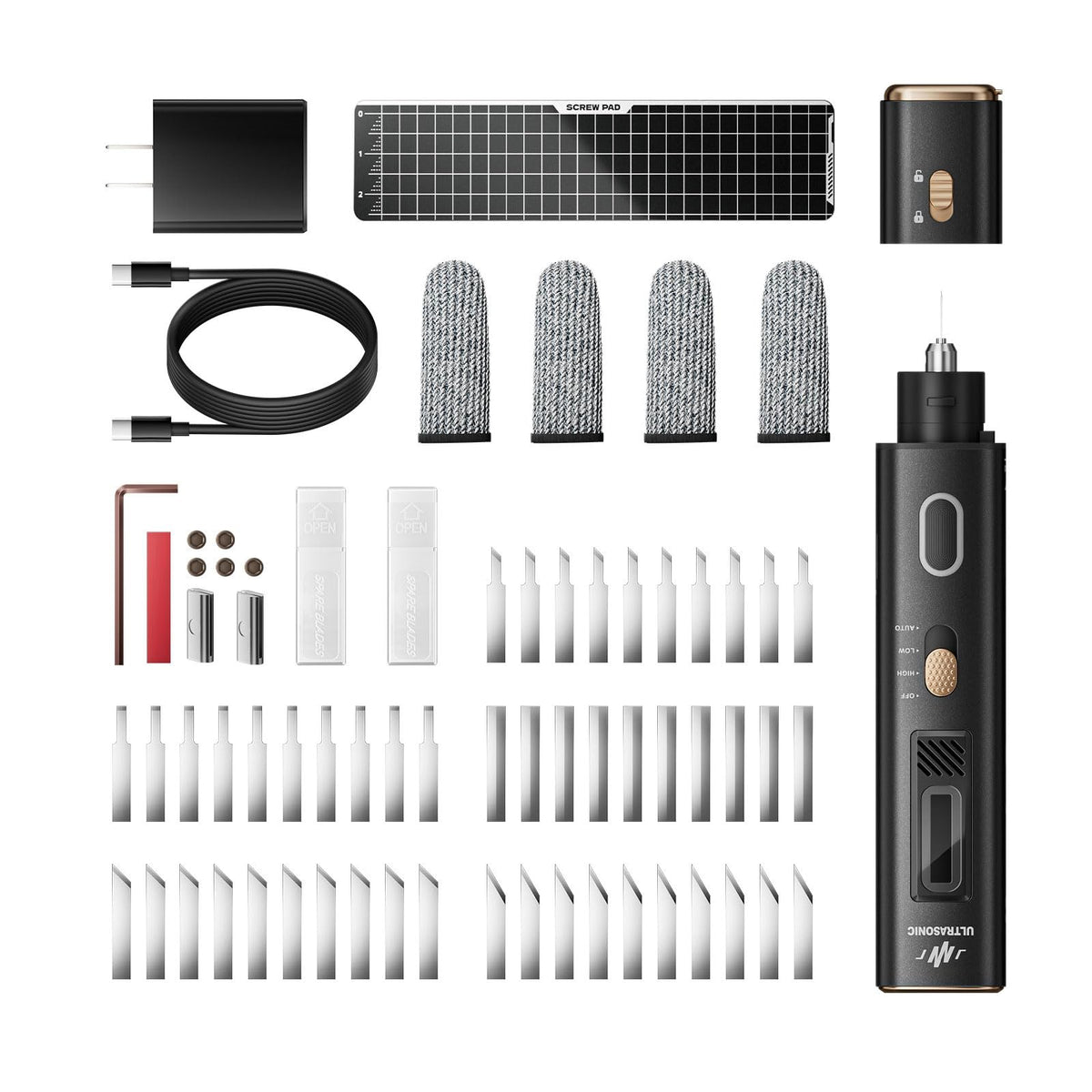 Ultrasonic Cutter Knife 4 Modes Precision Cutting & Polishing Tool Black DEMO