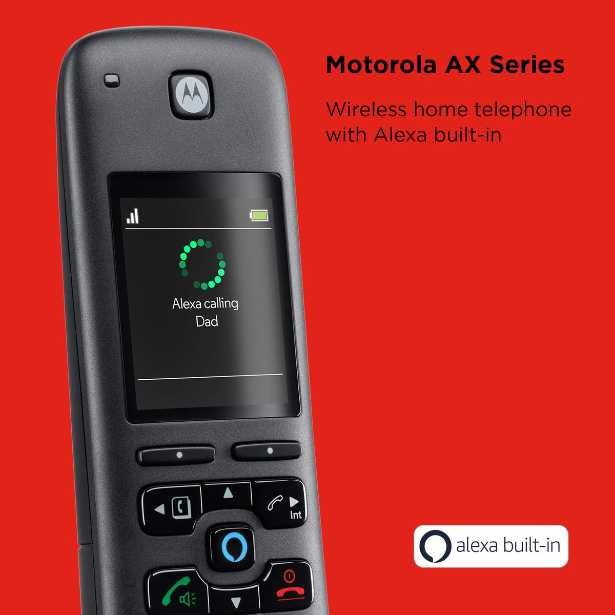 Motorola Voice Cordless Phone with Base and 2 Handsets Answering Machine NEW
