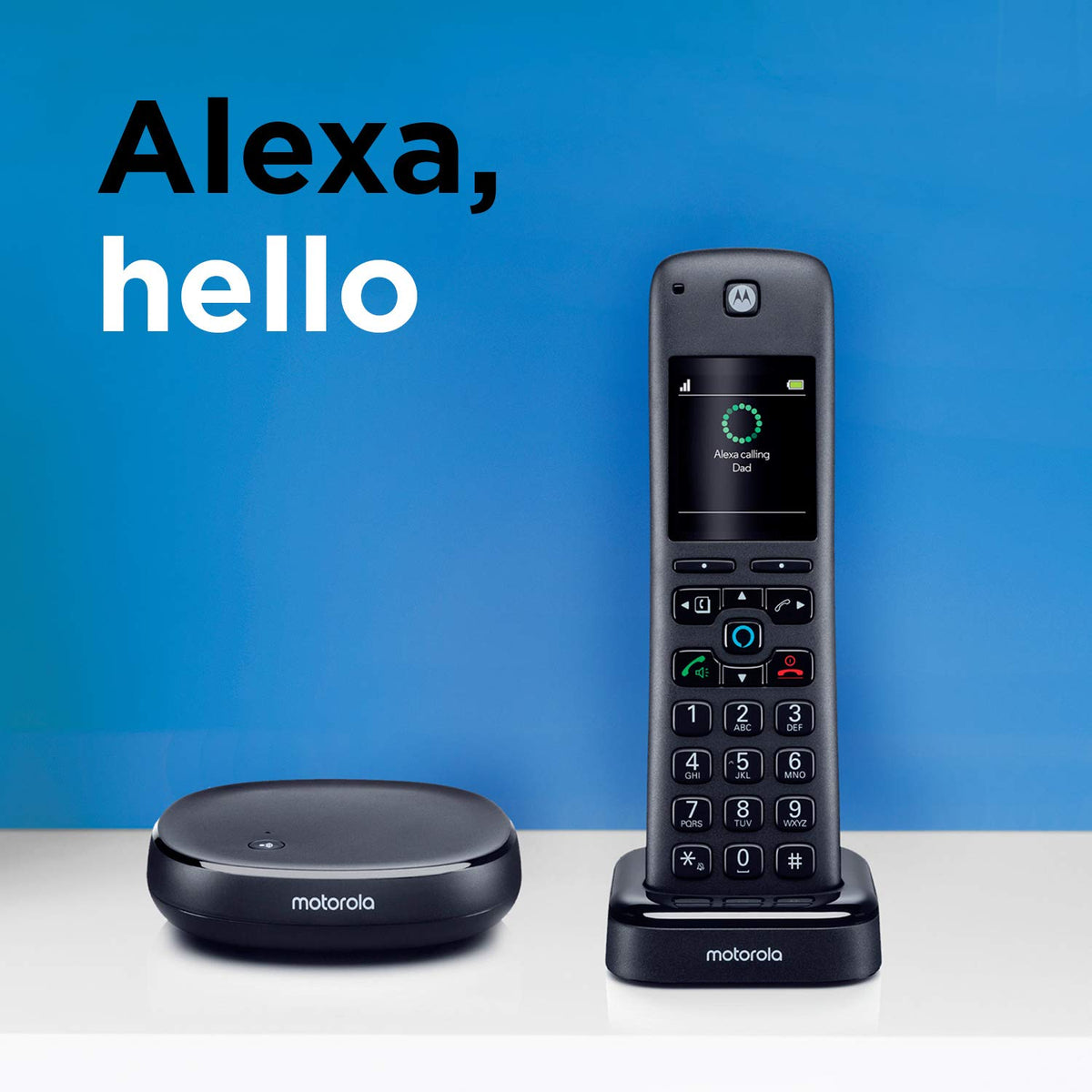 Motorola Voice Cordless Phone with Base and 2 Handsets Answering Machine NEW