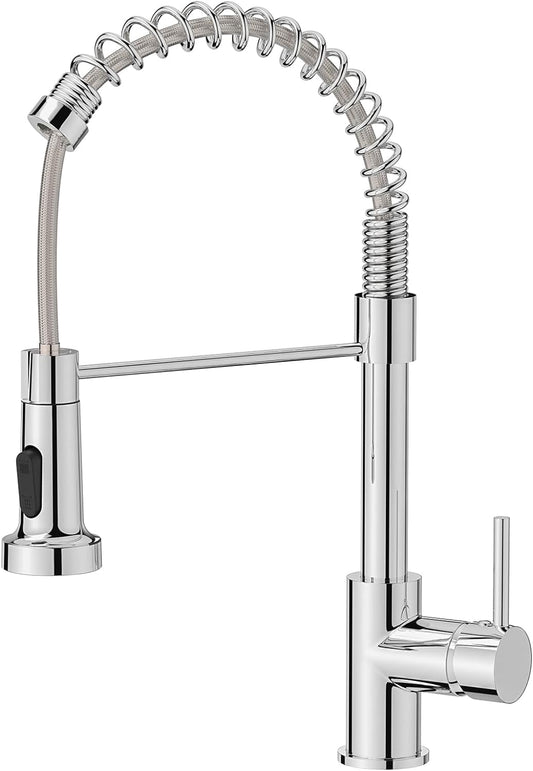 FORIOUS High Arc Swivel 360° Kitchen Sink Tap with Pull Down Sprayer NEW