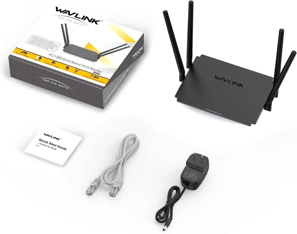 WAVLINK AC1200 Routers Dual Band WiFi Router - High-Speed Wireless Internet NEW